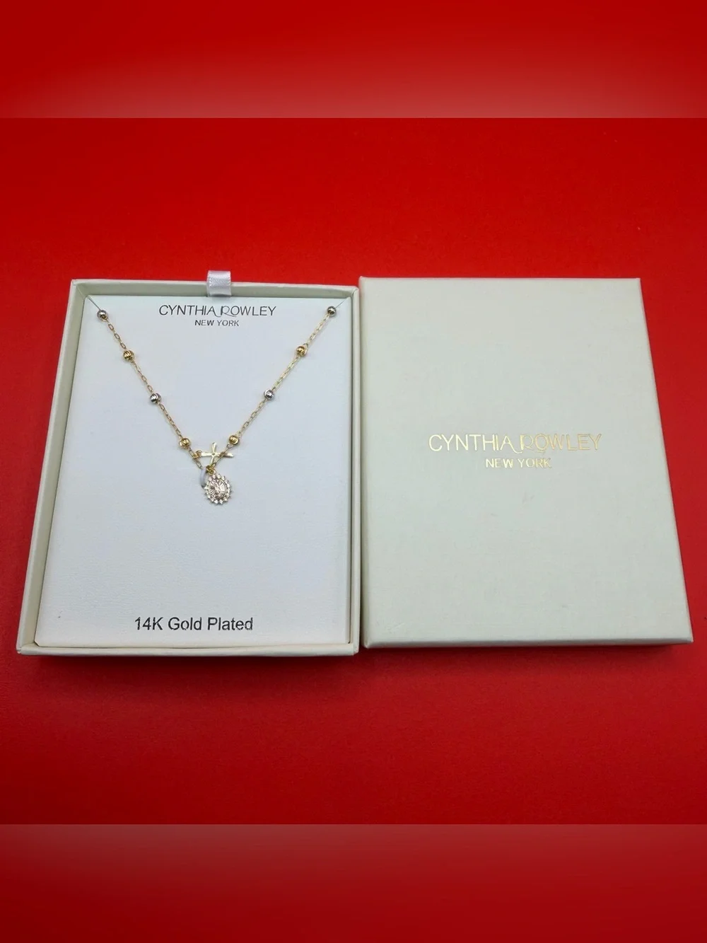 Cynthia Rowley Gold-Plated Necklace with Clear Crystal Pendant